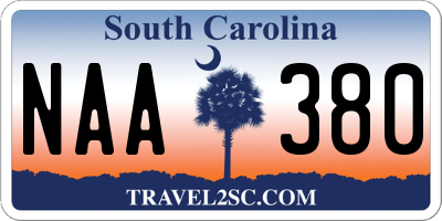 SC license plate NAA380