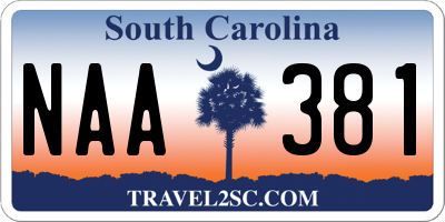 SC license plate NAA381