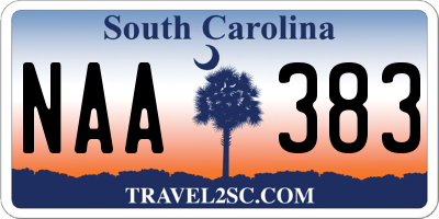 SC license plate NAA383