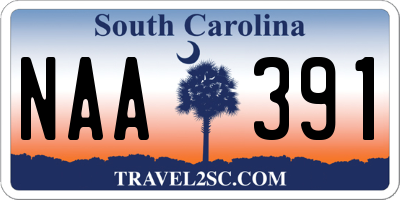 SC license plate NAA391