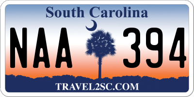SC license plate NAA394