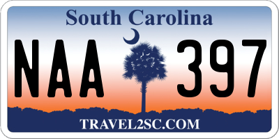 SC license plate NAA397