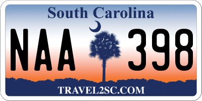 SC license plate NAA398