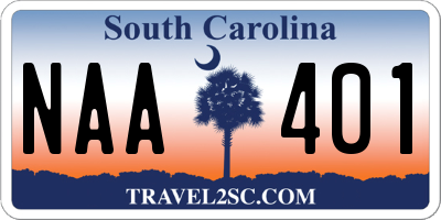 SC license plate NAA401