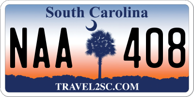 SC license plate NAA408