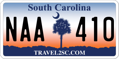 SC license plate NAA410