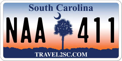 SC license plate NAA411