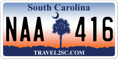 SC license plate NAA416