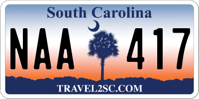 SC license plate NAA417