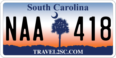 SC license plate NAA418
