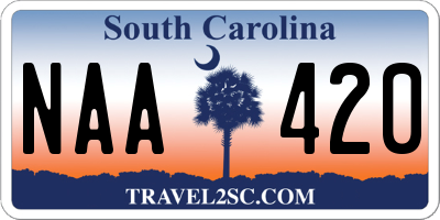 SC license plate NAA420