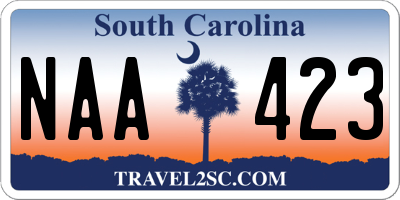 SC license plate NAA423
