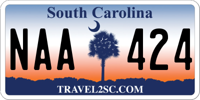 SC license plate NAA424