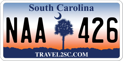 SC license plate NAA426