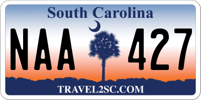 SC license plate NAA427