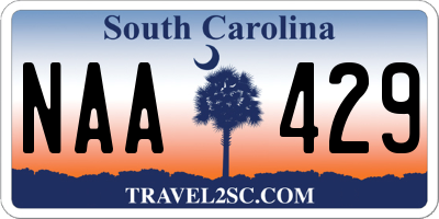 SC license plate NAA429