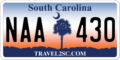 SC license plate NAA430