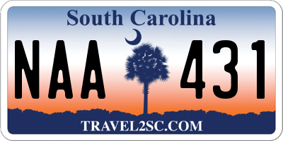 SC license plate NAA431