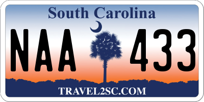 SC license plate NAA433