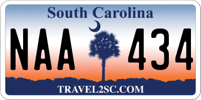 SC license plate NAA434