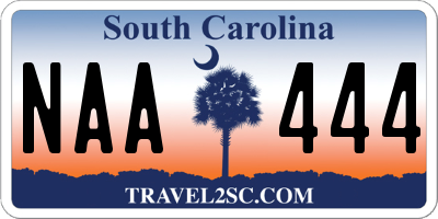 SC license plate NAA444