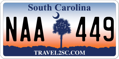 SC license plate NAA449