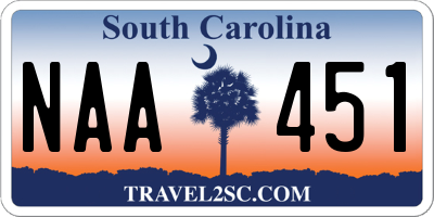 SC license plate NAA451