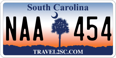 SC license plate NAA454