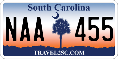 SC license plate NAA455