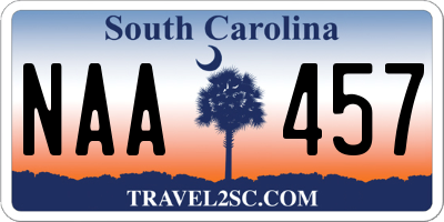 SC license plate NAA457