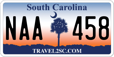 SC license plate NAA458