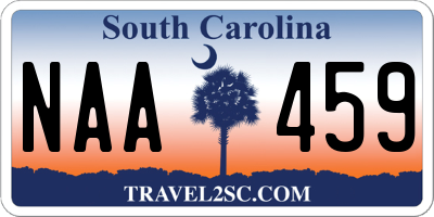 SC license plate NAA459