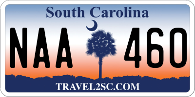 SC license plate NAA460