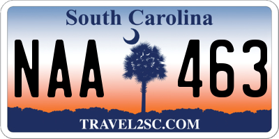 SC license plate NAA463