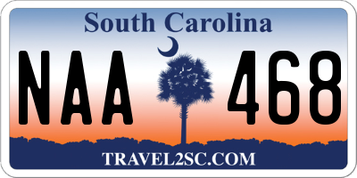 SC license plate NAA468