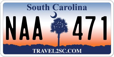 SC license plate NAA471