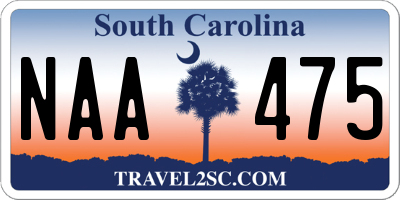 SC license plate NAA475