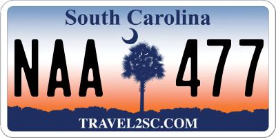 SC license plate NAA477