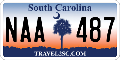 SC license plate NAA487