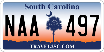 SC license plate NAA497