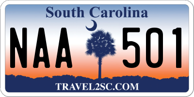 SC license plate NAA501