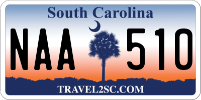 SC license plate NAA510
