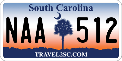 SC license plate NAA512