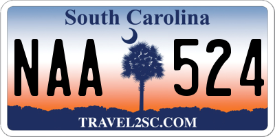 SC license plate NAA524