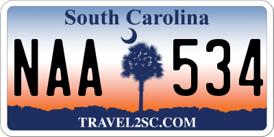 SC license plate NAA534
