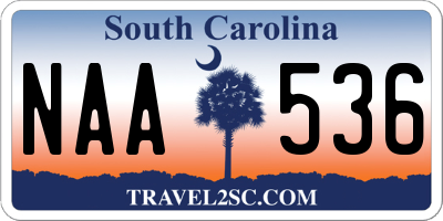 SC license plate NAA536