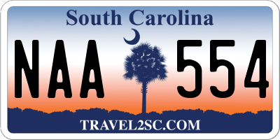 SC license plate NAA554