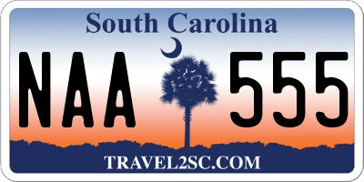 SC license plate NAA555