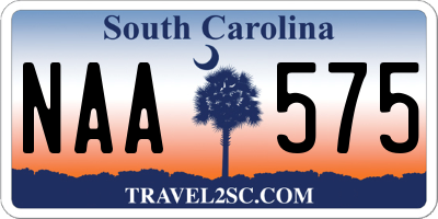 SC license plate NAA575