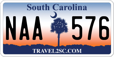 SC license plate NAA576